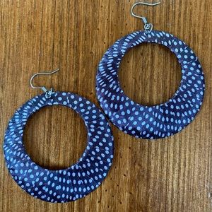 Black & White Polkadot Hoops